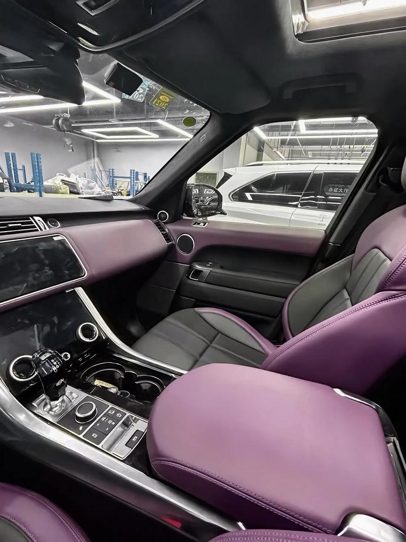 路虎——極具魅力的樹莓紫拼黑內飾與橡膠制品